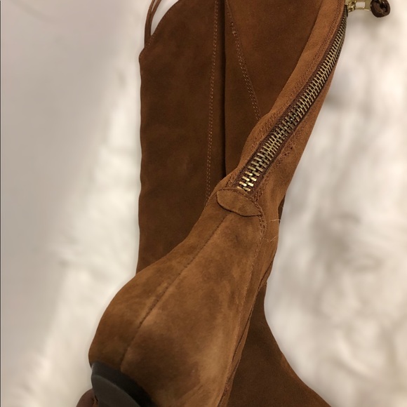 Steven by Steve Madden Hidden Heel Tan Brown Tall Knee High Boots - Picture 4 of 13